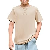 Haloumoning Boys T Shirts Kids Summer Crewneck Short Sleeve Tshirts Fashion Casual Tees 5-14 Years