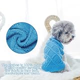 Mihachi Turtleneck Dog Jumper - Cable Knit Coat with Leash Hole, 7 Colors view 6