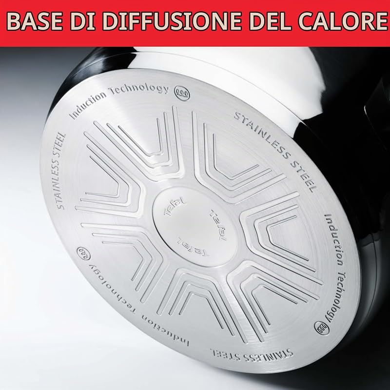 A70546 Duetto, Pentola adatta a piani cottura a induzione, Ø 24 cm, Acciaio Inox (Edelstahl)