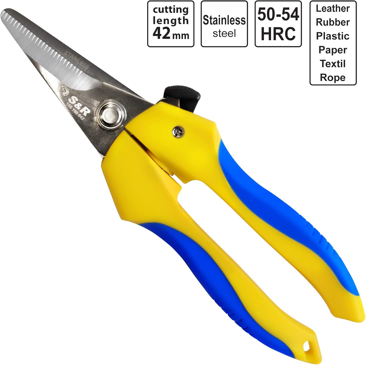 Forbici Multiuso Professionali - In Acciaio Inox, Per Taglio Tessuti, Carta, Plastica E Cavi - Foto 13