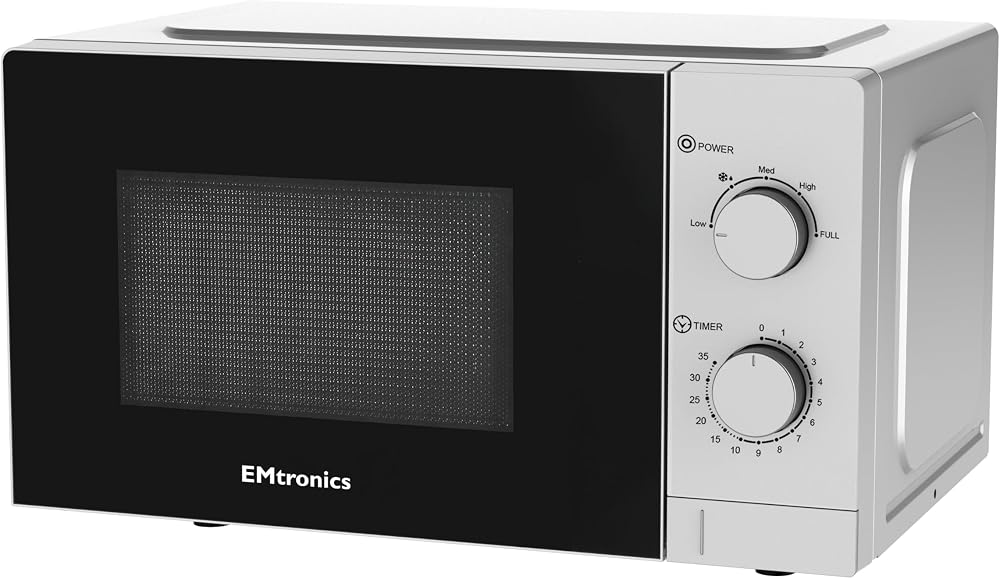 EMtronics 20 Litre 700W Microwave with 5 Power Levels Defrost 35 Min Timer