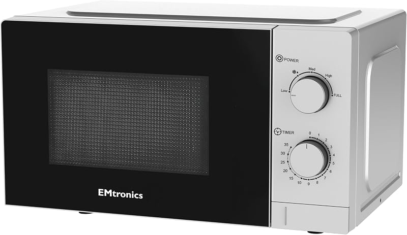 EMtronics 20 Litre 700W Microwave with 5 Power Levels Defrost 35 Min Timer