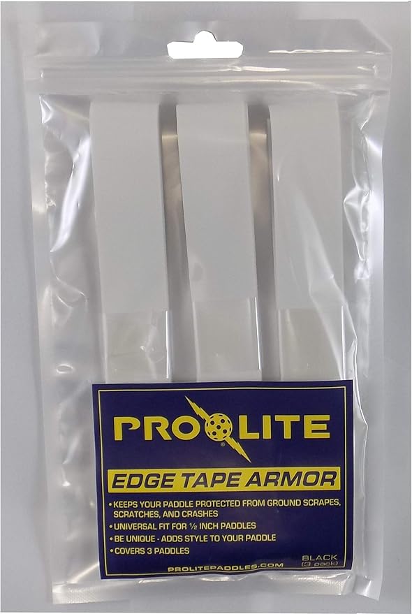 Pickleball Paddle Edge Tape Armor 3 Pack White