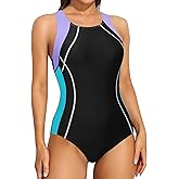 ATTRACO Womens One Piece Swimsuit Athletic Bathing Suits Training Sport Swimwear for Women