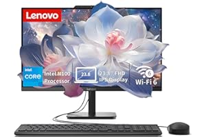 Lenovo IdeaCentre All-in-One Desktop Computer, 24" FHD Anti-Glare IPS Display, 8GB RAM, 512GB PCIe SSD, Intel 4-Core Processor, Wi-Fi 6, Bluetooth 5.2, Windows 11 Home, Everyday Use AIO