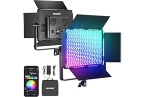 NEEWER PL60C RGB LED Panel Video Light APP/2.4G/DMX Control, 60W 23000Lux/0.5m 2500K-10000K RGBCW Pro Photography Studio Ligh