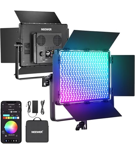 Amazon.com : NEEWER PL60C RGB LED Panel Video Light APP/2.4G/DMX