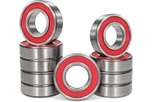 10 Pack 6205-2RS Double Rubber Seal Bearing 25x52x15mm,Pre Lubricated,Stable Performance,Cost Effective, Deep Groove Ball Bea