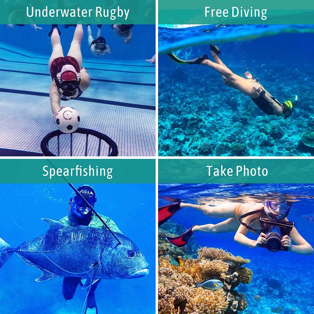 Dry Snorkel Mask Set Snorkeling Gear – Foldable Dry Snorkel Set with Dry-wet Switchable Float Valve, Purge Valve Tube, Anti Fog 180 Panoramic Silicone No Leak Seal Mask for Adults and Youth : Sports & Outdoors