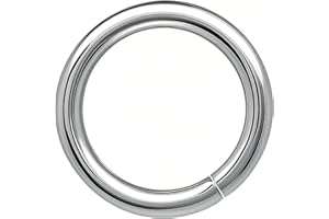 THREENEST 100PCS 10mm 2mm Thickness 12 Gauge Stainless Steel Jump Rings, Unwelded Metal Round Strong Thick Craft Ring for Necklace Bracelet Keychain Chainmail Jewelry Making