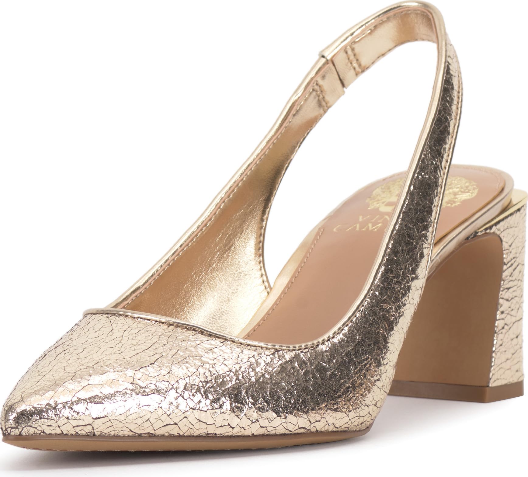 Vince Camuto Women’s Hamden Pump, Gold, 5.5