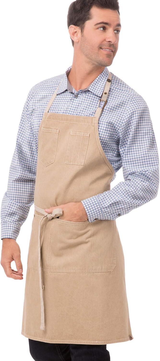 Chef Works Unisex Austin Waist Apron, Natural, One Size: Clothing