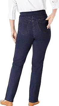 woman within pull on jeans