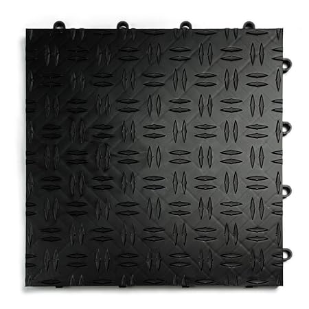 Garagetrac Garage Flooring Tiles 24 Pack Multiple Colors Black