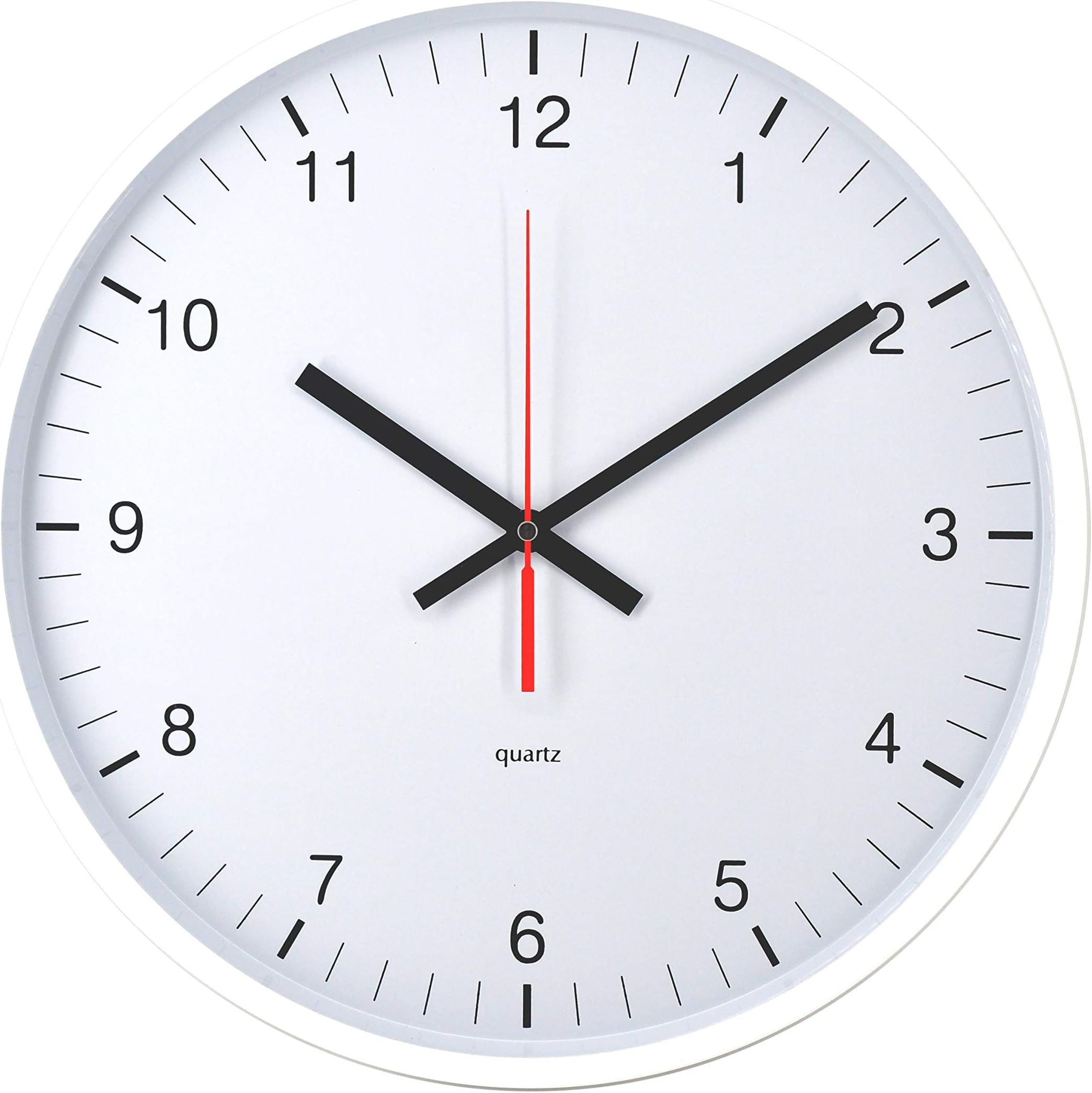 Comodo Casa Products White Wall Clock, Silent Non-Ticking- 15 Inch Quality