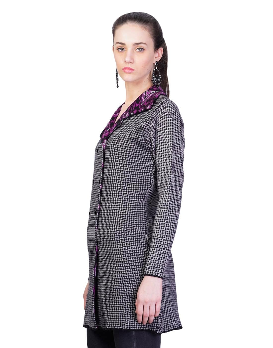 montrex gray designer long coat for women