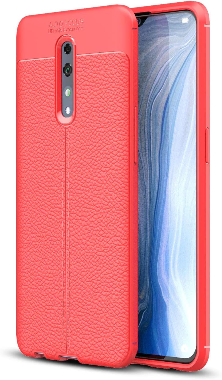 FanTing Case for Oppo Reno Z, Anti-Slip Ultra Thin Shock Absorption Anti Scratch Protective, Cover for Oppo Reno Z -Red