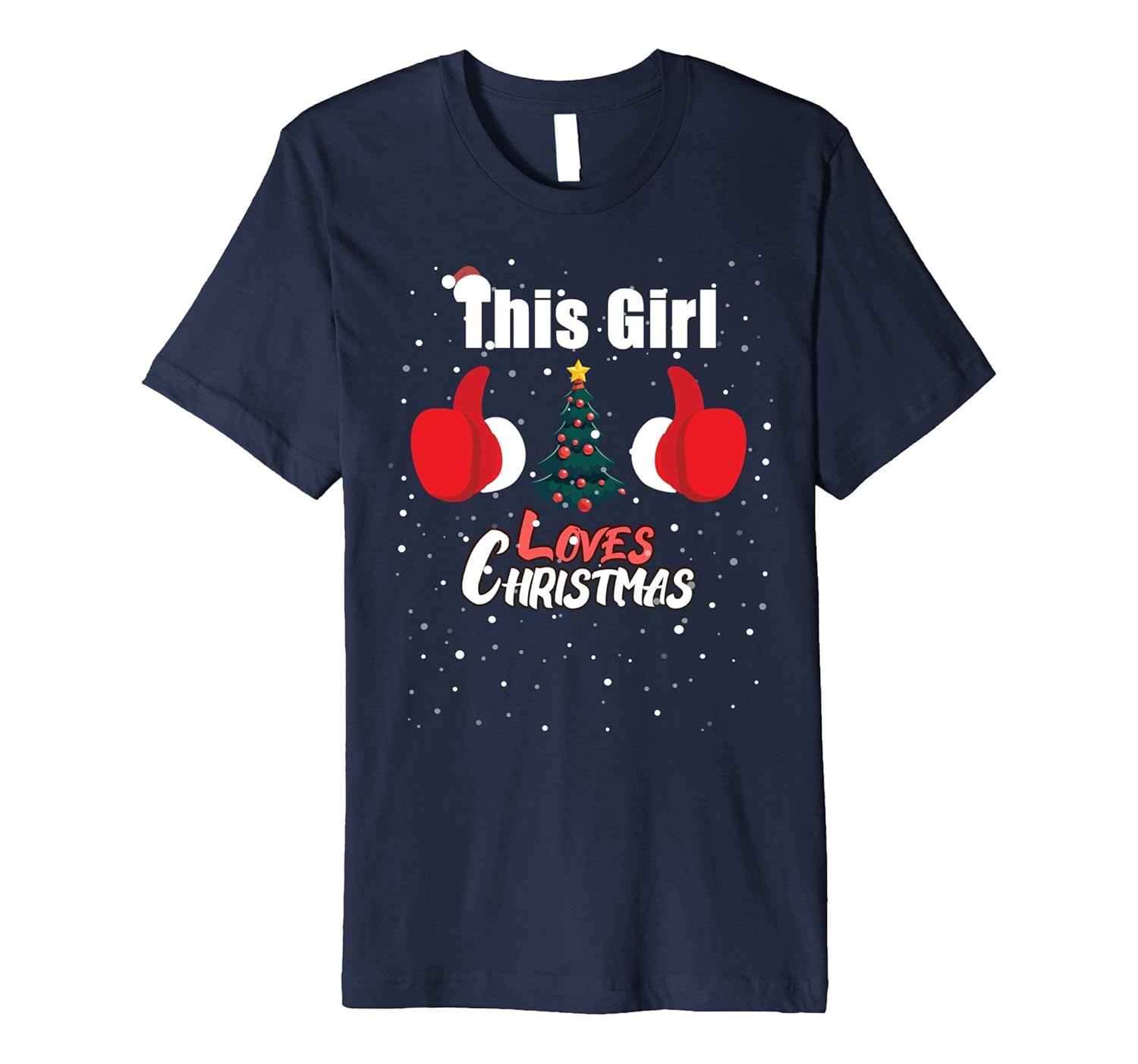 This Girl Loves Christmas T-Shirt Cute Funny Party Top Tee-ANZ