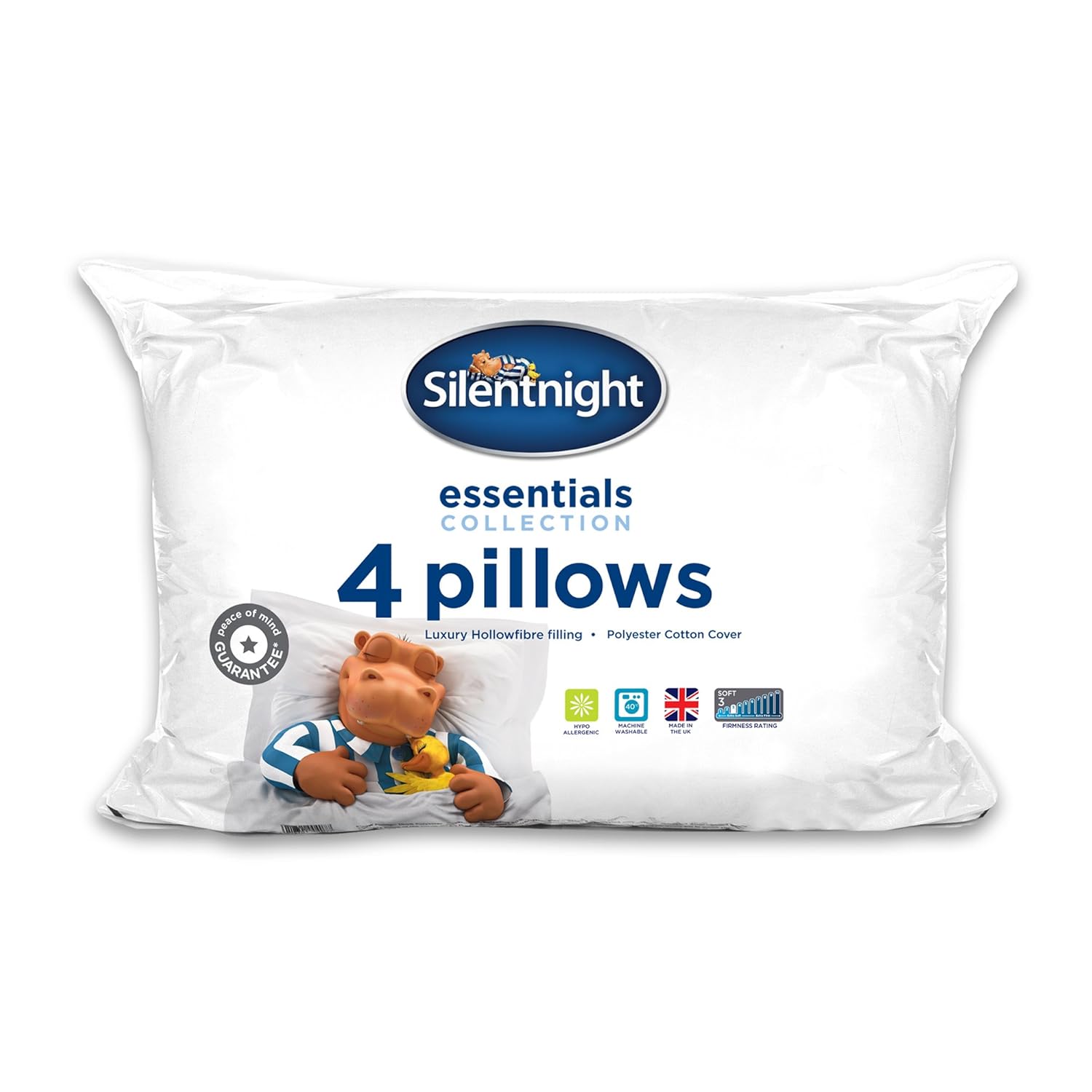 Silentnight Essentials Collection Pillow White Pack Of 4