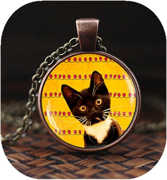 Hanigbibi Black cat necklace, Black kitty