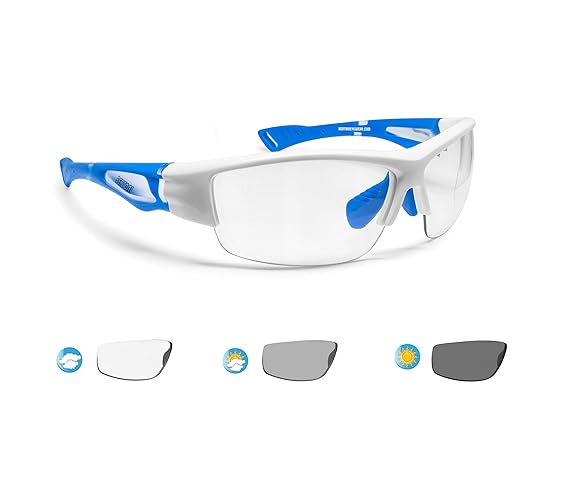Bertoni Polarisierte Sportbrille Selbsttönend Herren Damen für Radfahren Skilaufen Golf Laufen Angeln – mod. 1001
