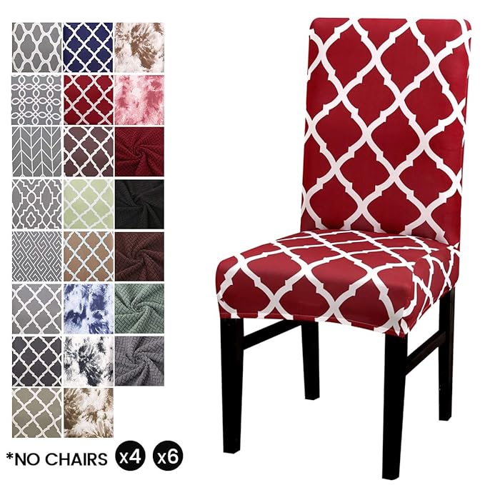 LiveGo Chair Cover, 4 Pack Stretch Dining Chair Covers High Back Chair