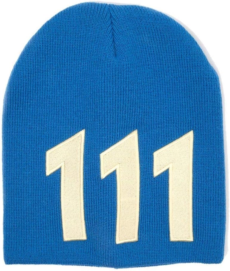FALLOUT 4 Unisex Vault 111 Yellow Beanie Hat, Blue, One Size