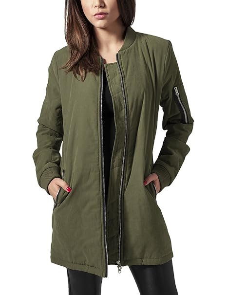 Urban Classics Damen Jacke Ladies Peached Long Bomber Jacket