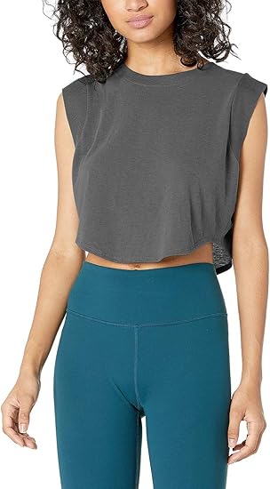 Amazon Sanutch クロップドワークアウト トップス ヨガ 洋服 マッスルタンク クロップトップ トレーニングシャツ レディース Us サイズ X Large カラー グレー フィットネス トレーニング シャツ 通販