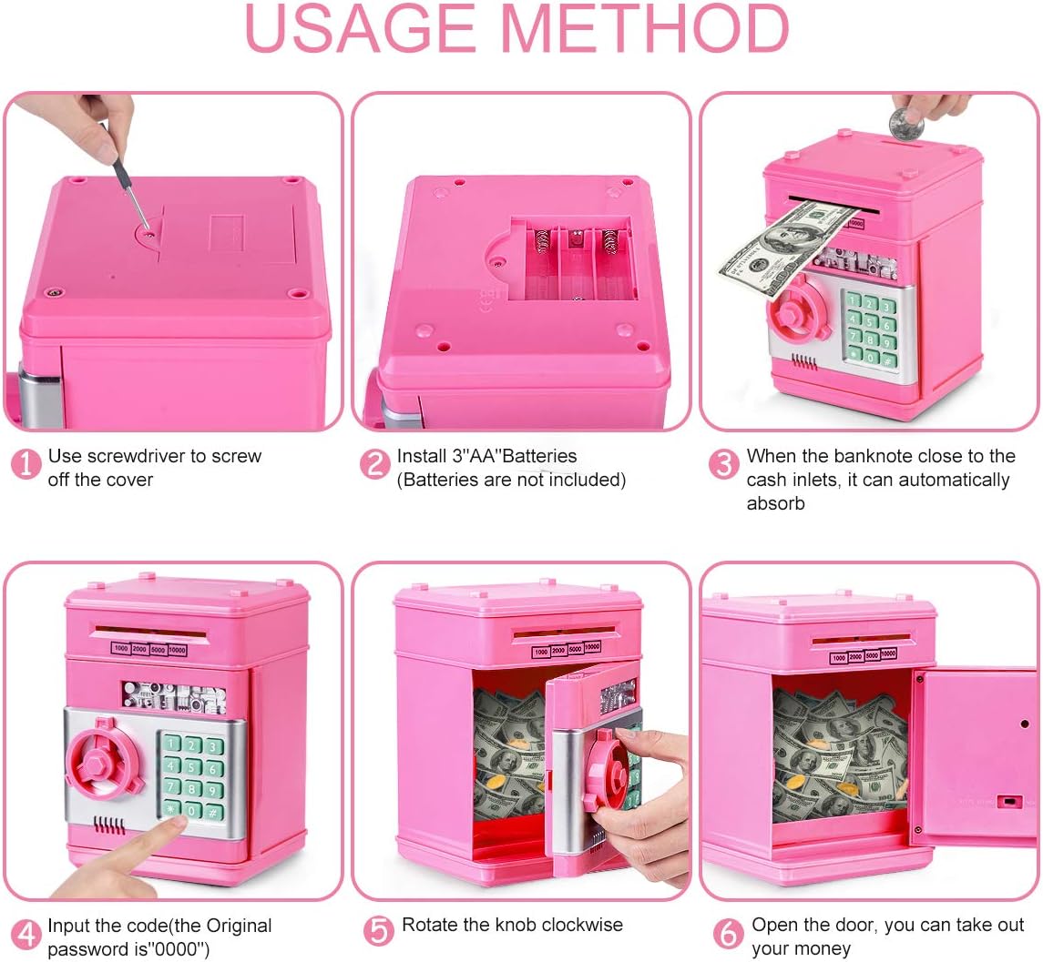 Thedttoy ATM Money Box for Kids Age 3-12 - Image 4