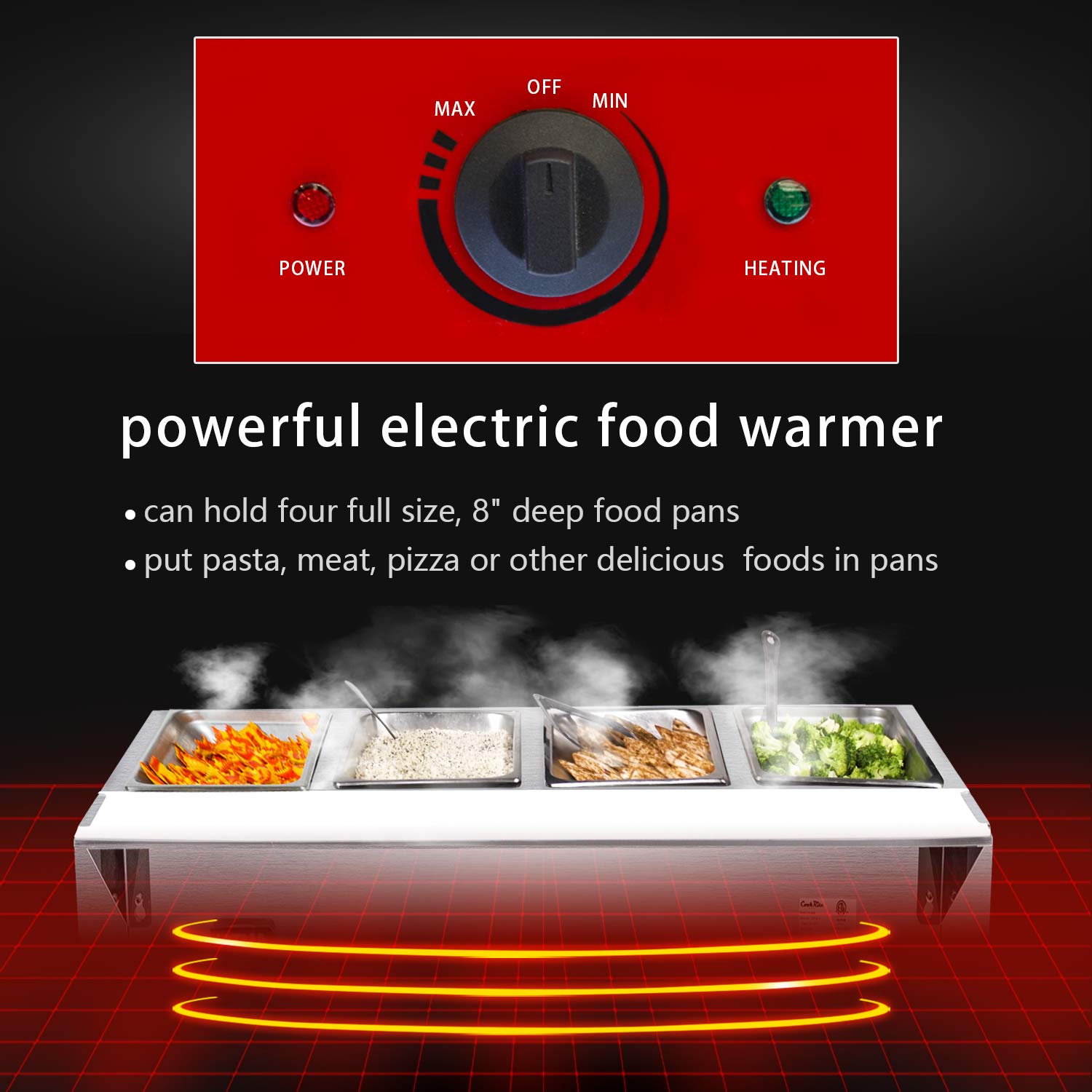 Amazon.com: 110V Calentador de Alimentos Eléctrico Comercial ...