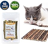 VMIZIV Cat Catnip Chew Sticks, 10/20/50 Pcs Natural Matatabi Silvervine Sticks Chew Toys Cat Treats Sticks Natural Cat Dental Chews for Teeth Cleaning