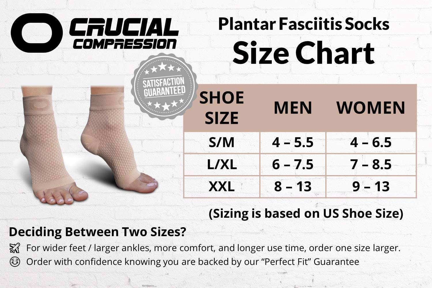 Plantar Fasciitis Socks with Arch Support for Men & Women - Best Ankle Compression Socks for Foot and Heel Pain Relief - Better Than Night Splint Brace, Orthotics, Inserts, Insoles: Sports & Outdoors