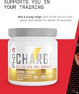 PhD Charge All-In-One Pre Workout with Creatine 300g Sherbert Lemon 20 Servings view 5