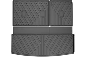 TTX LIGHTING 2018-2024 Expedition Trunk Mat with Backrest Mat (not for Max or L Models) - Custom Fit Rear Cargo Liner for Ford Expedition Seat Back Cover All Weather TPE Interior Backrest Protector Seat Liner