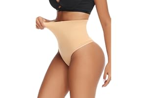 Niceuare Tummy Control Thong Shapewear for Women Seamless High Waist Body Shaper Thong Panties Comfort Underwear