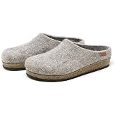 Stegmann Men's Eco Wool Clog with 100% Undyed Heritage Wool | Naturally Breathable Wool | Cork Arch Support Footbed | Spacious Toe Box Comfort | Easy &amp; Versatile Indoor/Outdoor Wear