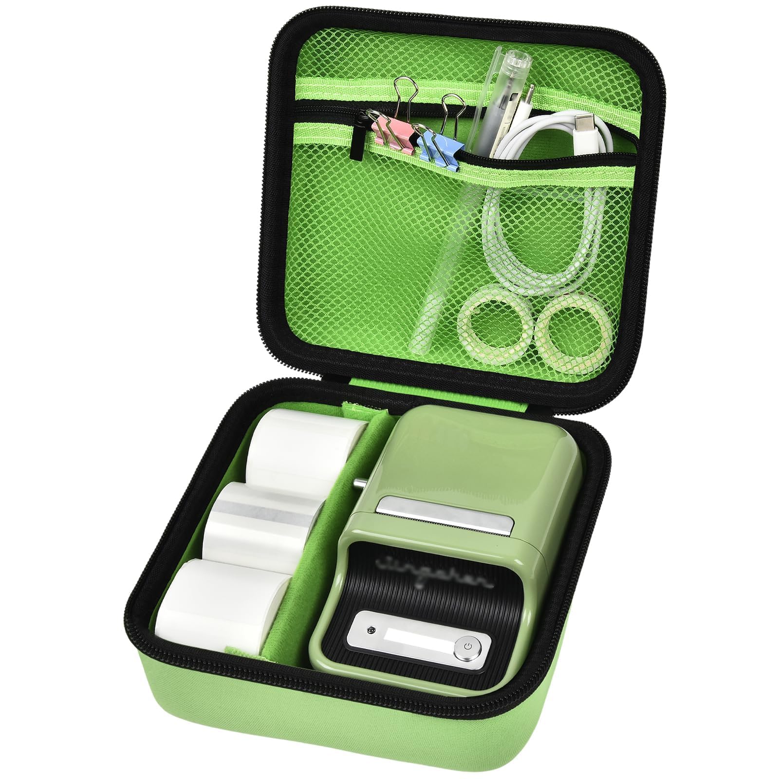 Photo 1 of ** only case **ALKOO Case Compatible with NIIMBOT B21 / B1 Label Maker Wireless Thermal Label Printer, Holder for Inkless Label Maker & Labeling Tapes Refills, (Green)