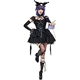Cosplay.fm Women's Dress Up Cosplay Costume Gothic Cute Devil Dress with Hat and Tail