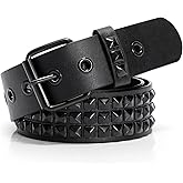 XZQTIVE Studded Belt Metal Punk Rock Rivet Belts for Women/Men Punk Leather Belt Gothic Belt Accessories for Jeans Pants