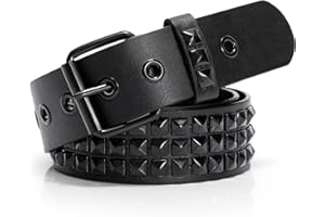 XZQTIVE Studded Belt Metal Punk Rock Rivet Belts for Women/Men Punk Leather Belt Gothic Belt Accessories for Jeans Pants