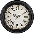 Amazon.com: Plumeet Small Retro Wall Clock, 10'' Non Ticking Classic ...