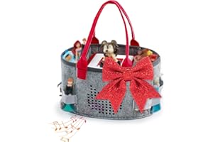 SFYBYHEART Upgraded Felt Carrying Case for Toniebox Starter Set, Tonies Figures, Tonies Characters, Tonie Case, Tonies Storage with 3 Compartments