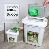 DIVCHI 30L Pet Food Storage Container with Flip Top and Scoop White view 3