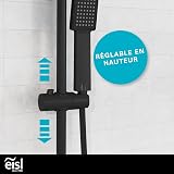 EISL Easy Energy Shower Set Black 2-in-1 Rain & Hand Shower Retrofit Mounting view 9