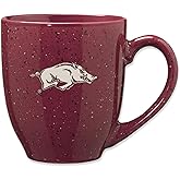 Rico Industries NCAA 16 oz Team Color Laser Engraved Speckled Ceramic Coffee Mug (A & B Schools)