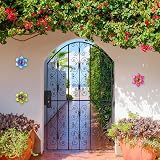 OFFCUP 3 Pack Metal Flowers Wall Decor Wrought Iron Colorful Garden Art view 8