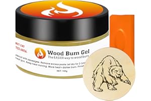 WAN2TLK 4 oz Wood Burn Paste, Wood Log Burning Paste with Spatula, for Wood Burning Art, Accurately & Easily Burn Designs on Wood, Perfect for Beginners Handcrafted Personalized Gifts