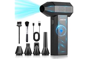 JVSCAM X3 Compressed Air Duster - Electric Air Duster with Brushless Motor,3 Gear Adjustable - mini Snow Blower- Rechargeable