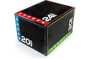 BalanceFrom 3-in-1 Foam Plyometric Jump Box for Home Gym with Multiple Height Options – Versatile Plyo with Non-Slip Surface for Strength, HIIT, Step-Ups, and Agility Training